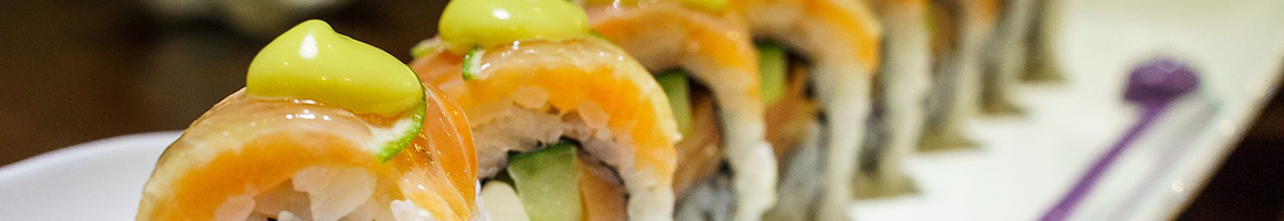 Eating Asian Fusion Sushi at Omoide Sushi restaurant in Phoenix, AZ.